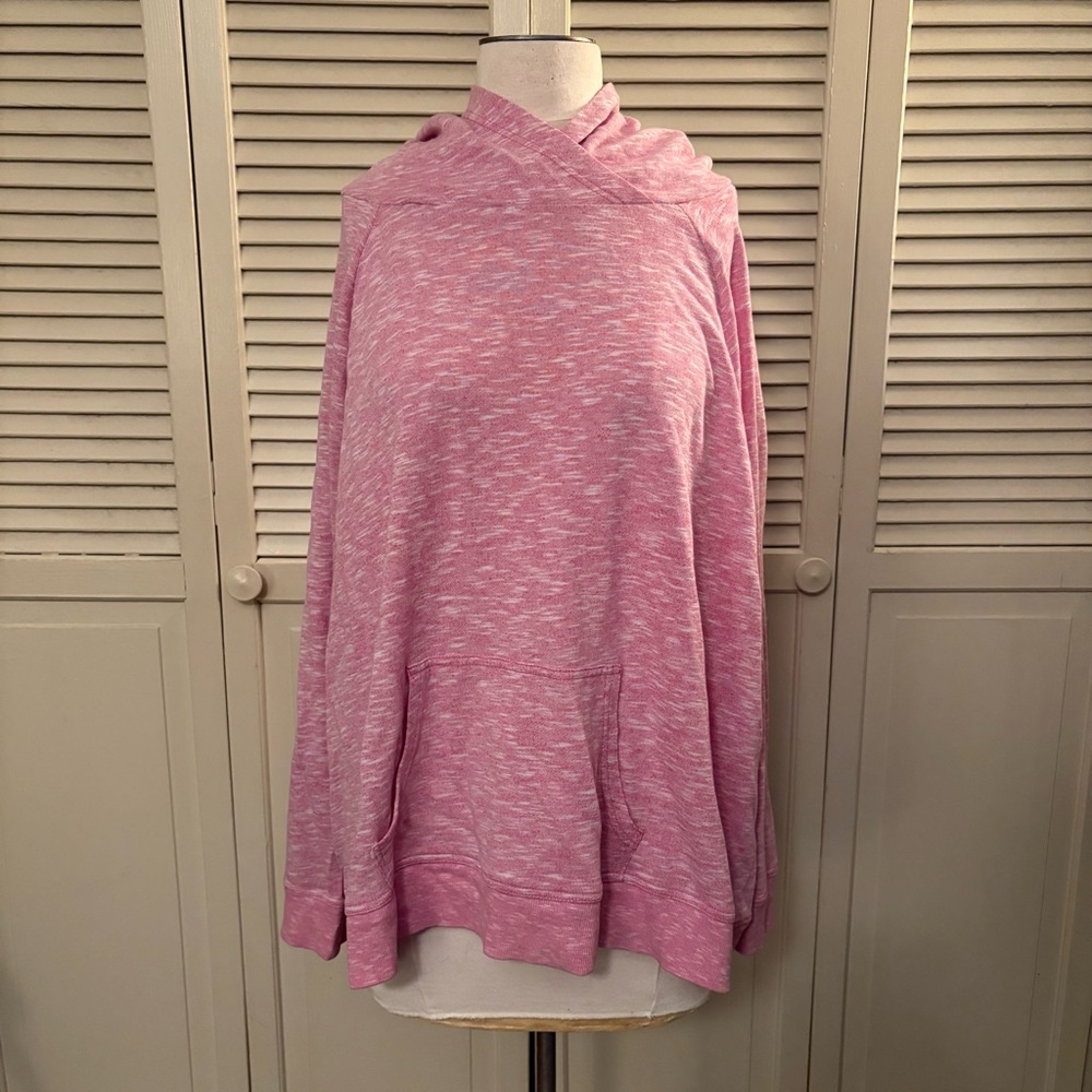 Sonoma 3XL Ladies Heathered Pink Mid-Weight Hoodie - EUC